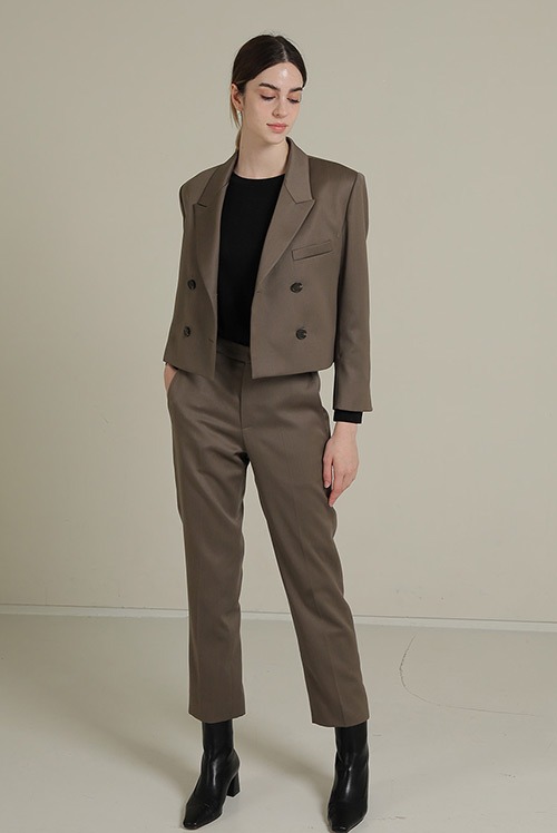 Straight Fit Modern Autumn Brown Pants