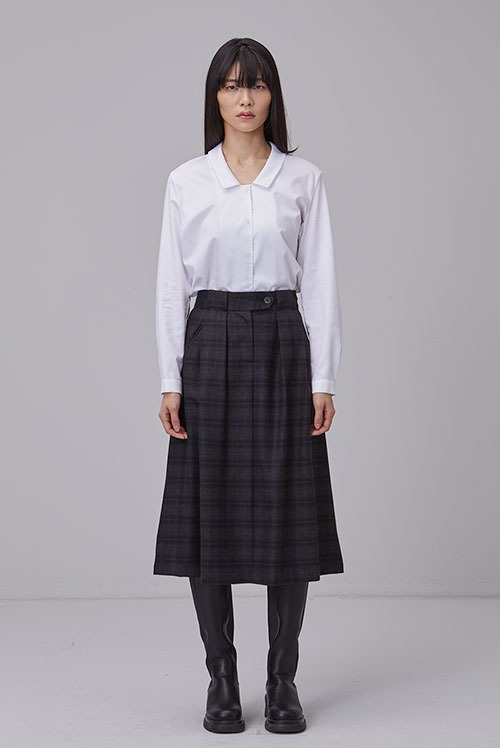 100% wool high-waist Louis skirt